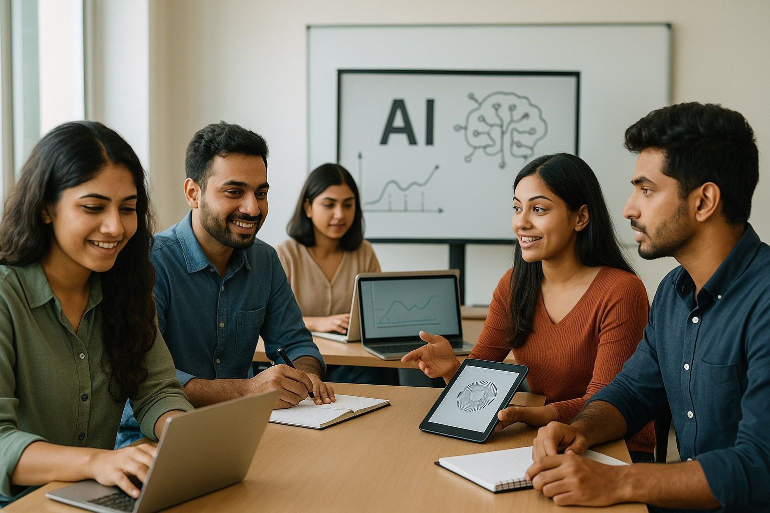 Indian professionals learning AI
